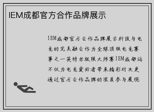 IEM成都官方合作品牌展示